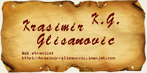Krasimir Glišanović vizit kartica